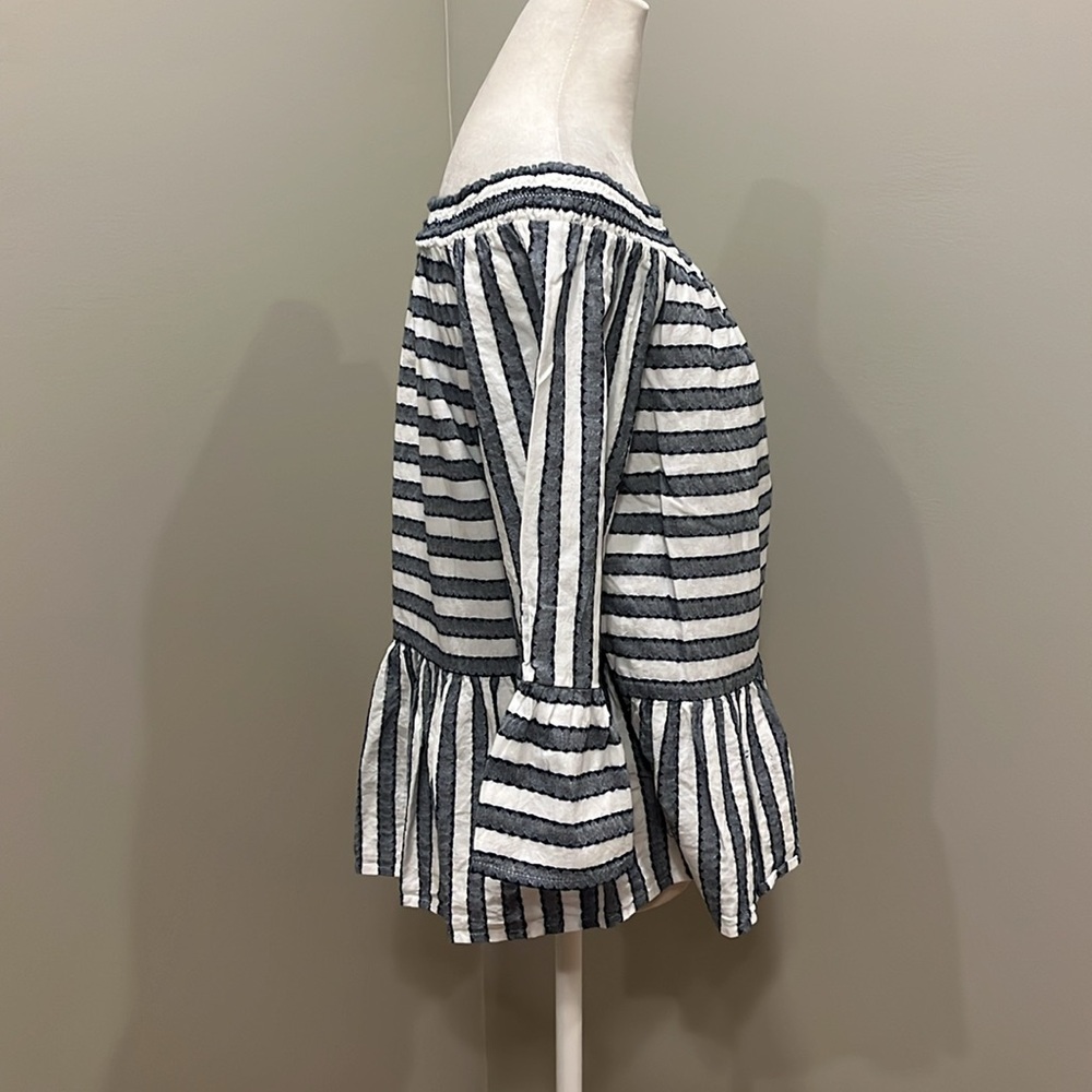 Crown &Ivy Striped Off-ShoulderTop - Picture 3 of 6